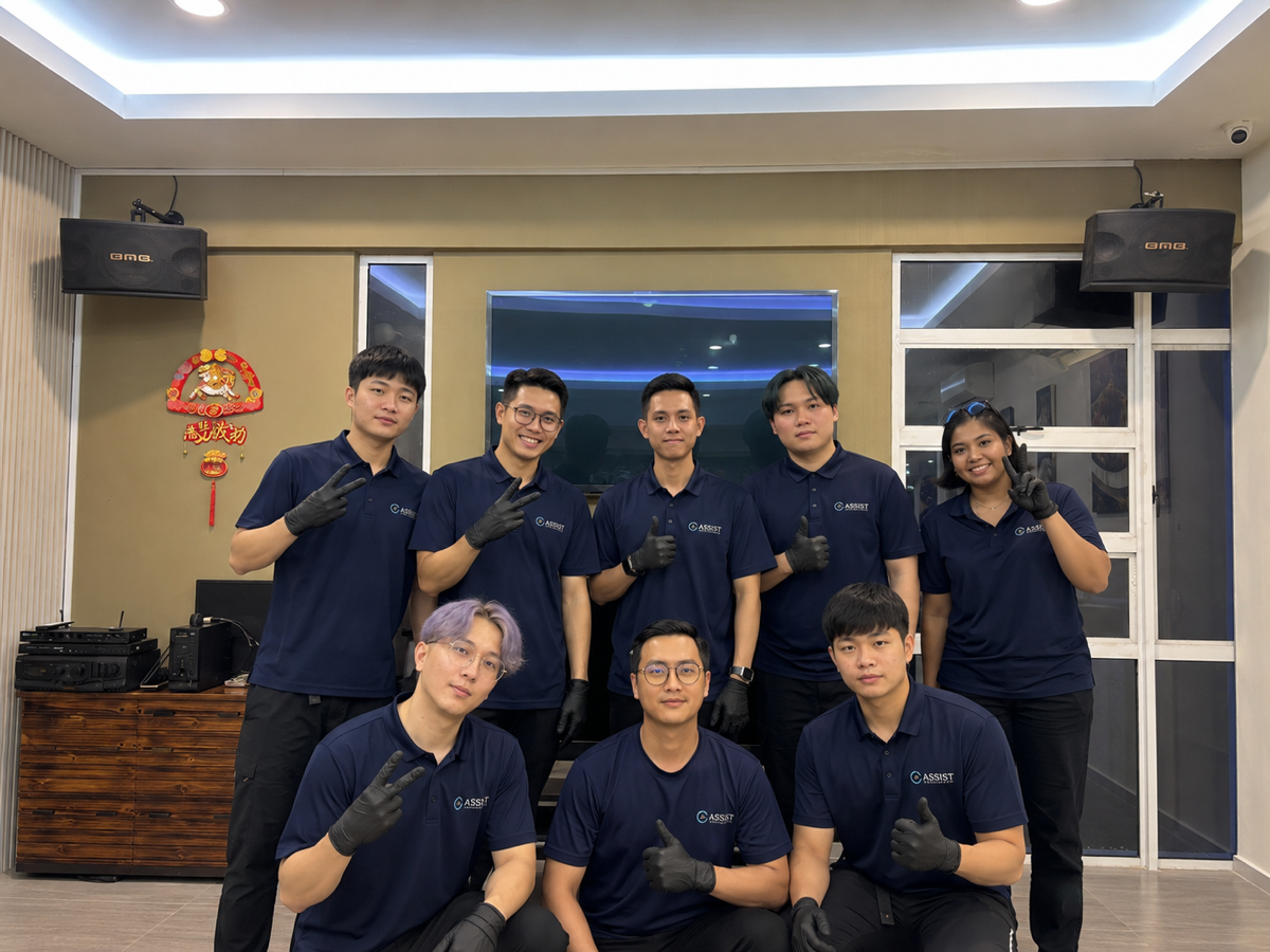 The Oassist cleaning crew